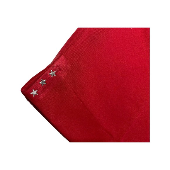 Alfred Dunner Red Classic Fit Capri Pants Pull On Silver Stars Womens 18 NWT - Picture 4 of 8